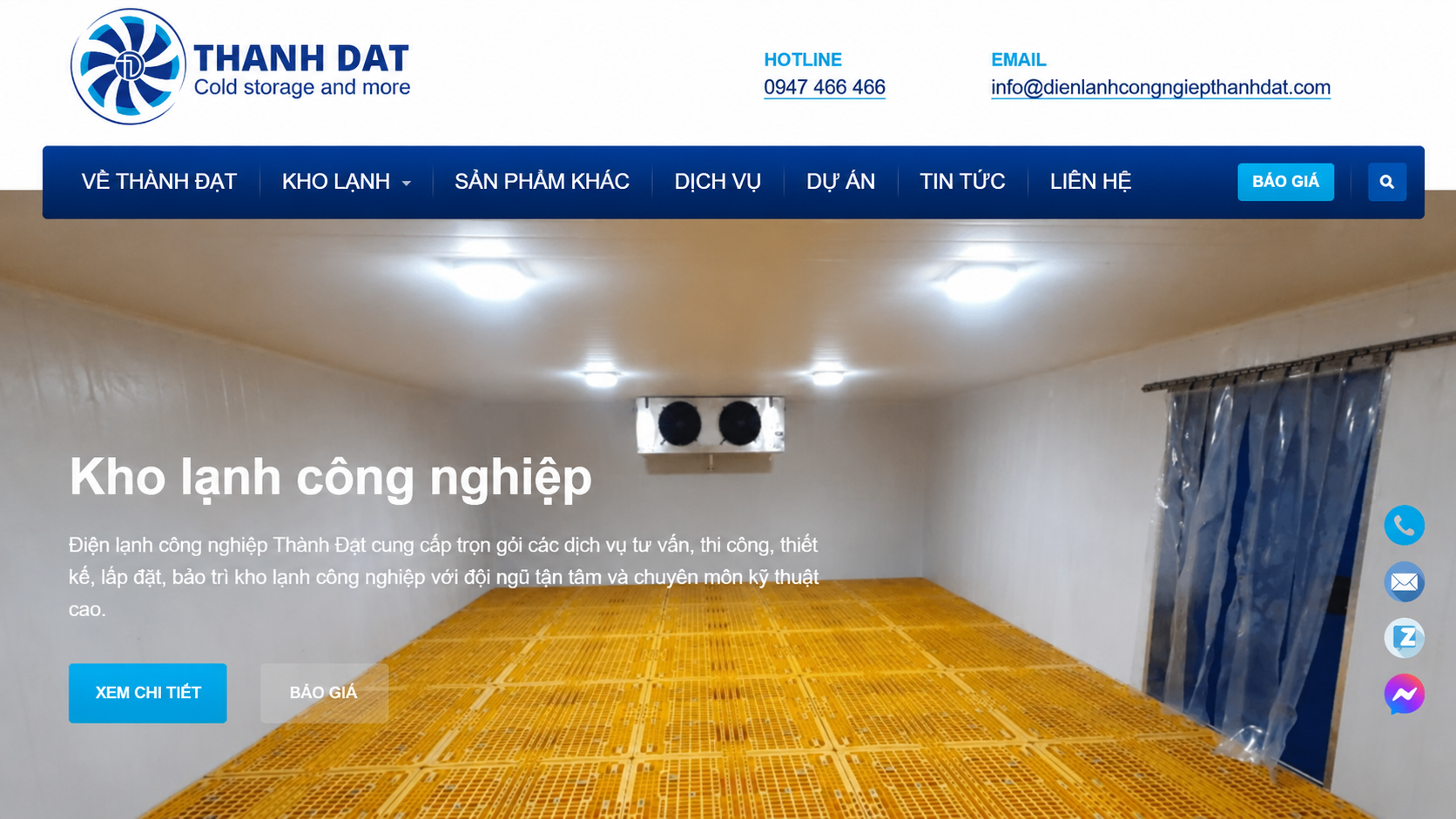 Screenshot của Điện lạnh Công nghiệp Thành Đạt